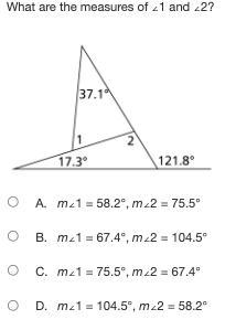What Are The Measures Of 1 And 2?