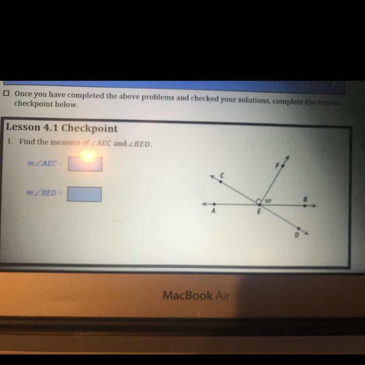 Find The Measure Of AEC And BED 