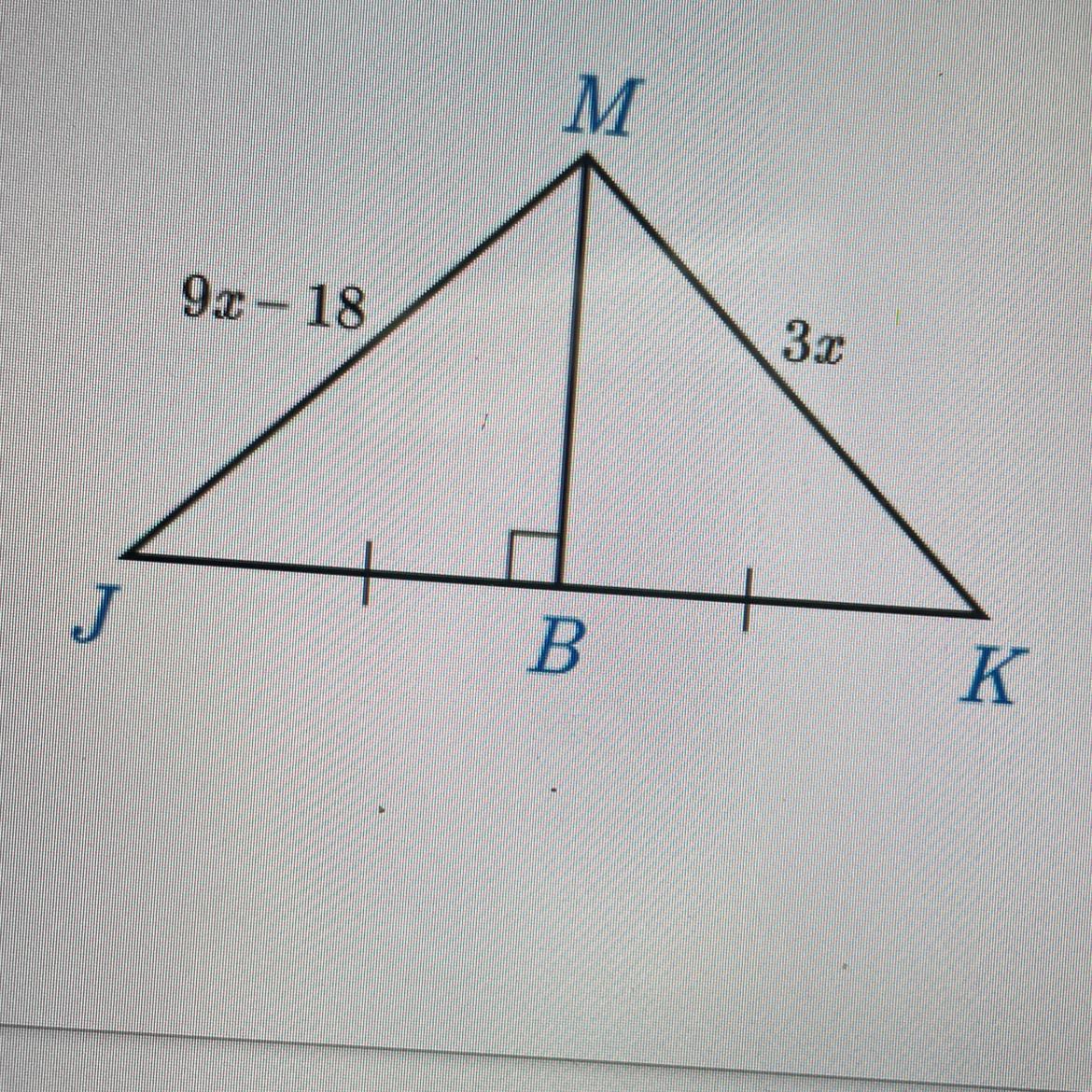 J9x-18,MB- Part A What Is The Value Of X? (1 Point)Ox=3Ox=18Ox=30Ox=93xPart B Find JM In The Previous