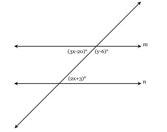 Given Mn, Find The Value Of X And Y.