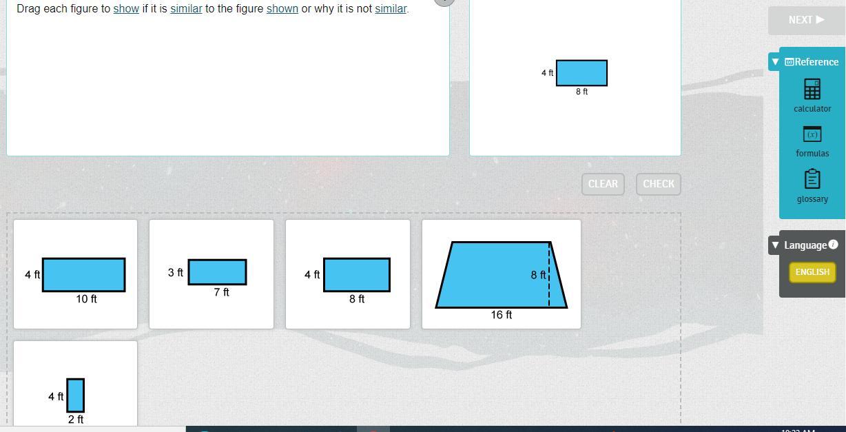 Drag Each Figure To Show If It Is Similar To The Figure Shown Or Why It Is Not Similar.