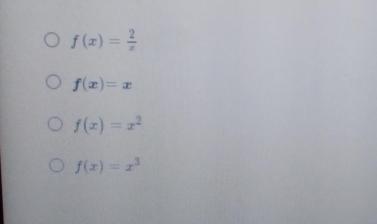 Which Of The Following Functions Represents A Linear Function? 