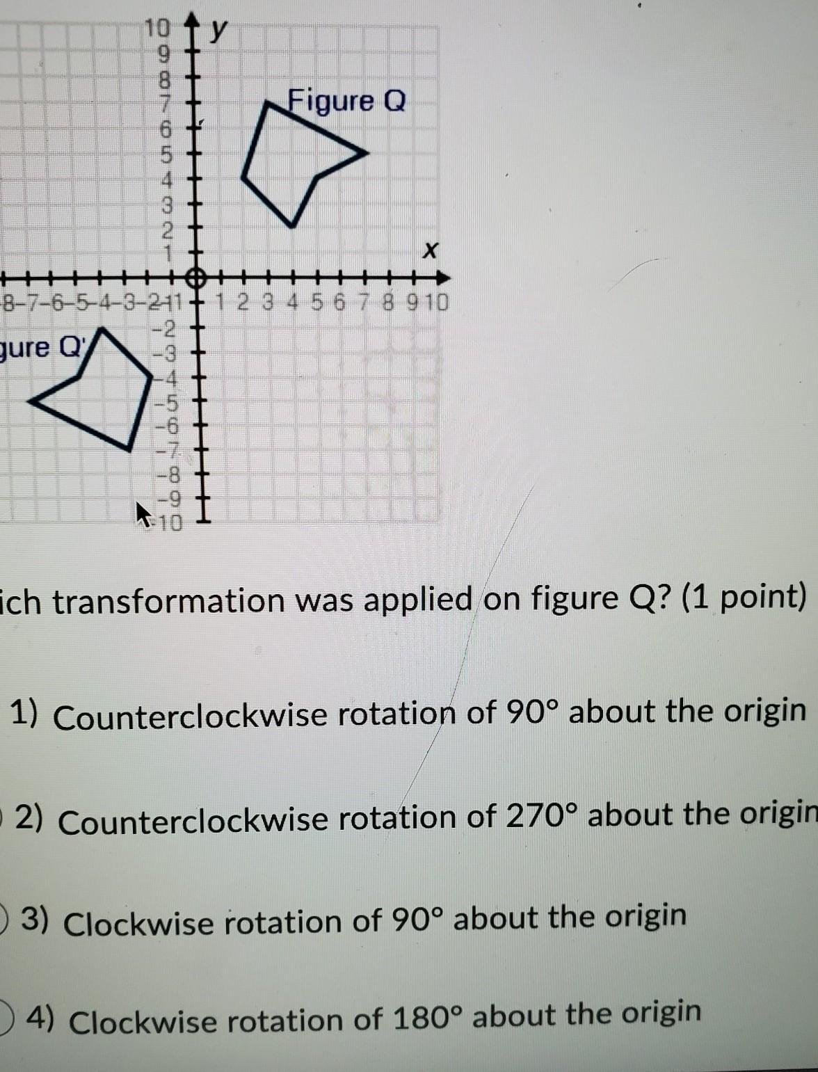 Which Transformation Was Applied On Figure Q? 