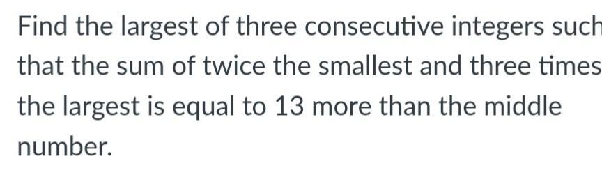 Consecutive Numbers? 