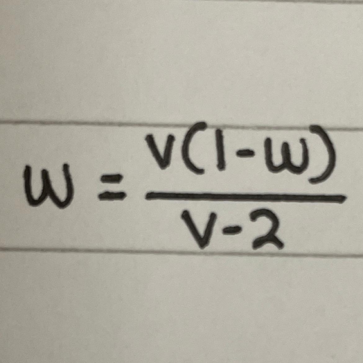 Express V In Terms Of W