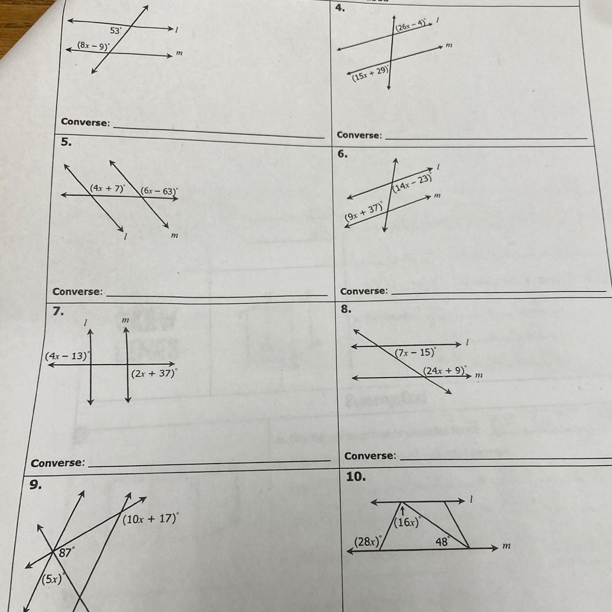 Need Help !! Geometry Unit 3 Parallel And Perpendicular Lines