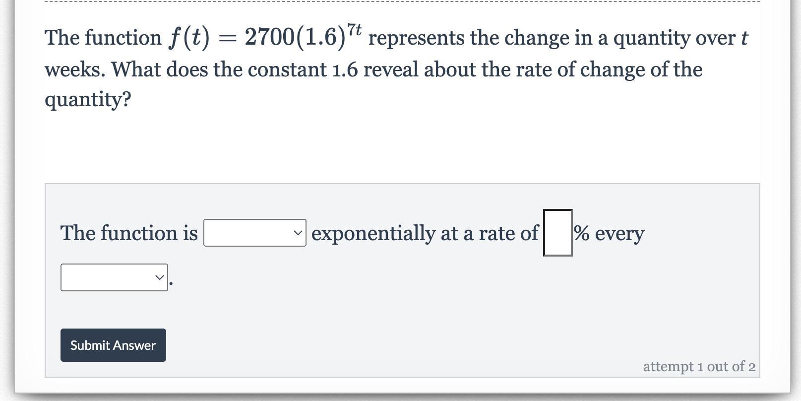 What Does The Constant 1.6 Reveal About The Rate Of Change Of The Quantity?