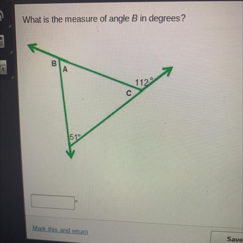 What Is The Measure Of Angle B In Degrees? 