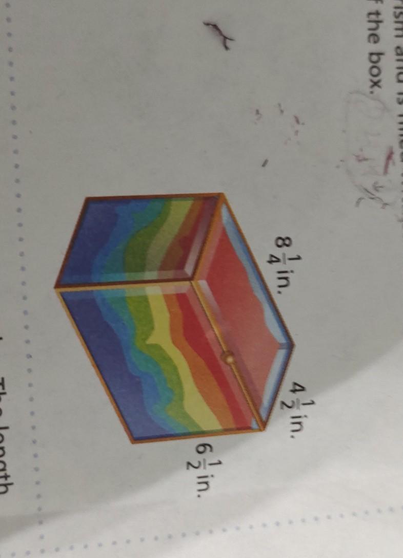14. A Clear Box Has The Shape Of A Rectangular Prism And Is Filled With Sand. Find The Volume Of The