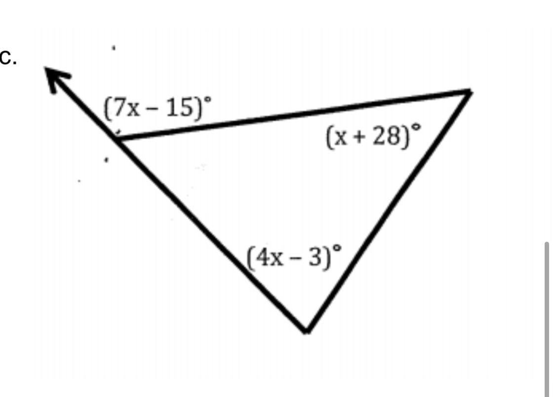 Interior And Exterior Of Angles Of Triangles Please Help !! 