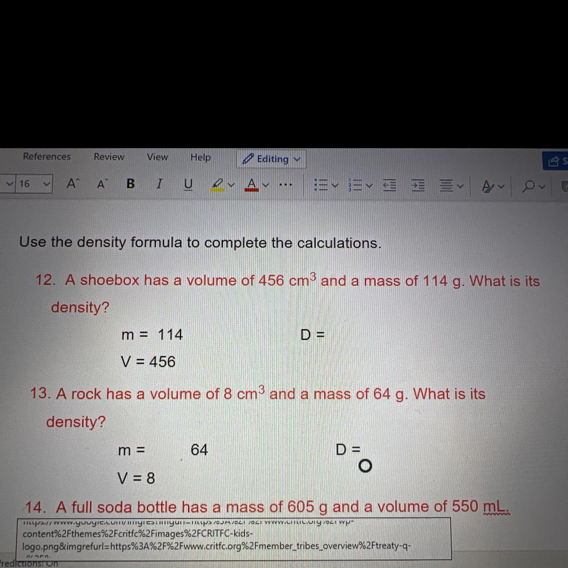 12. A Shoebox Has A Volume Of 456 Cm3 And A Mass Of 114 G. What Is Itsdensity?