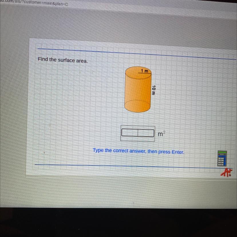 Find The Surface Area.1 M10 M