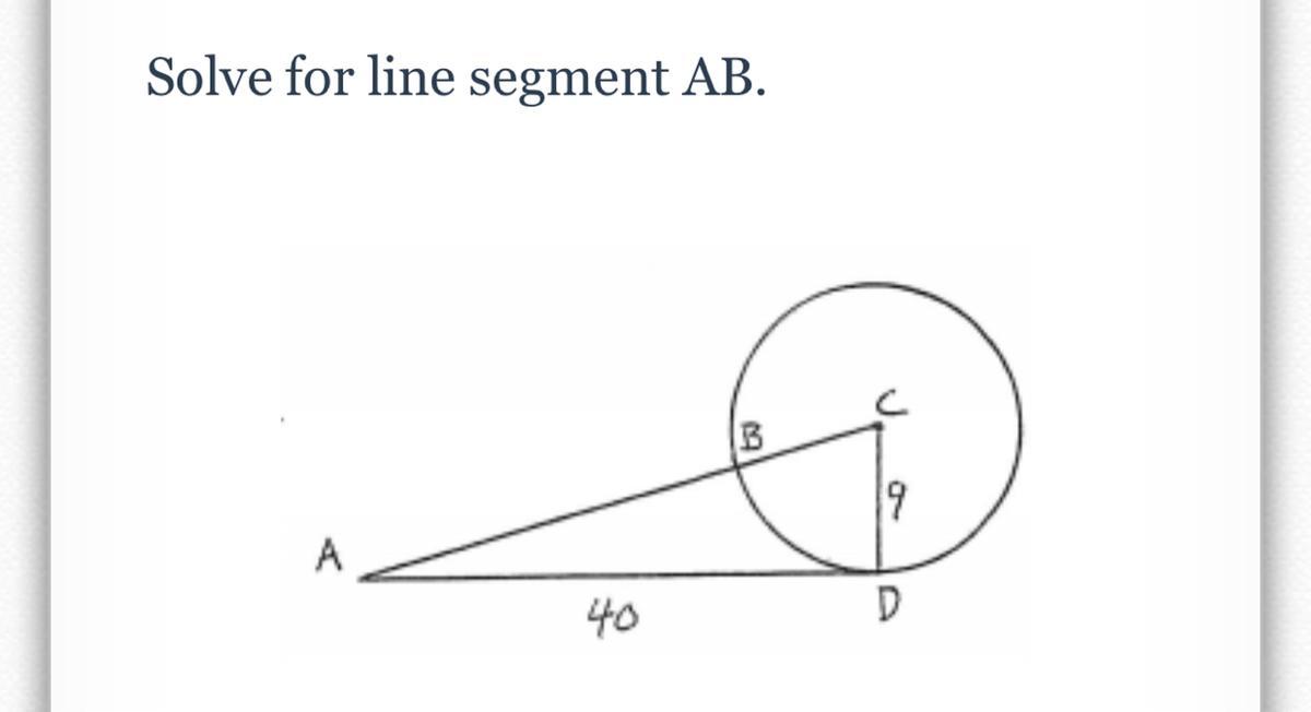 Solve For Line Segment AB