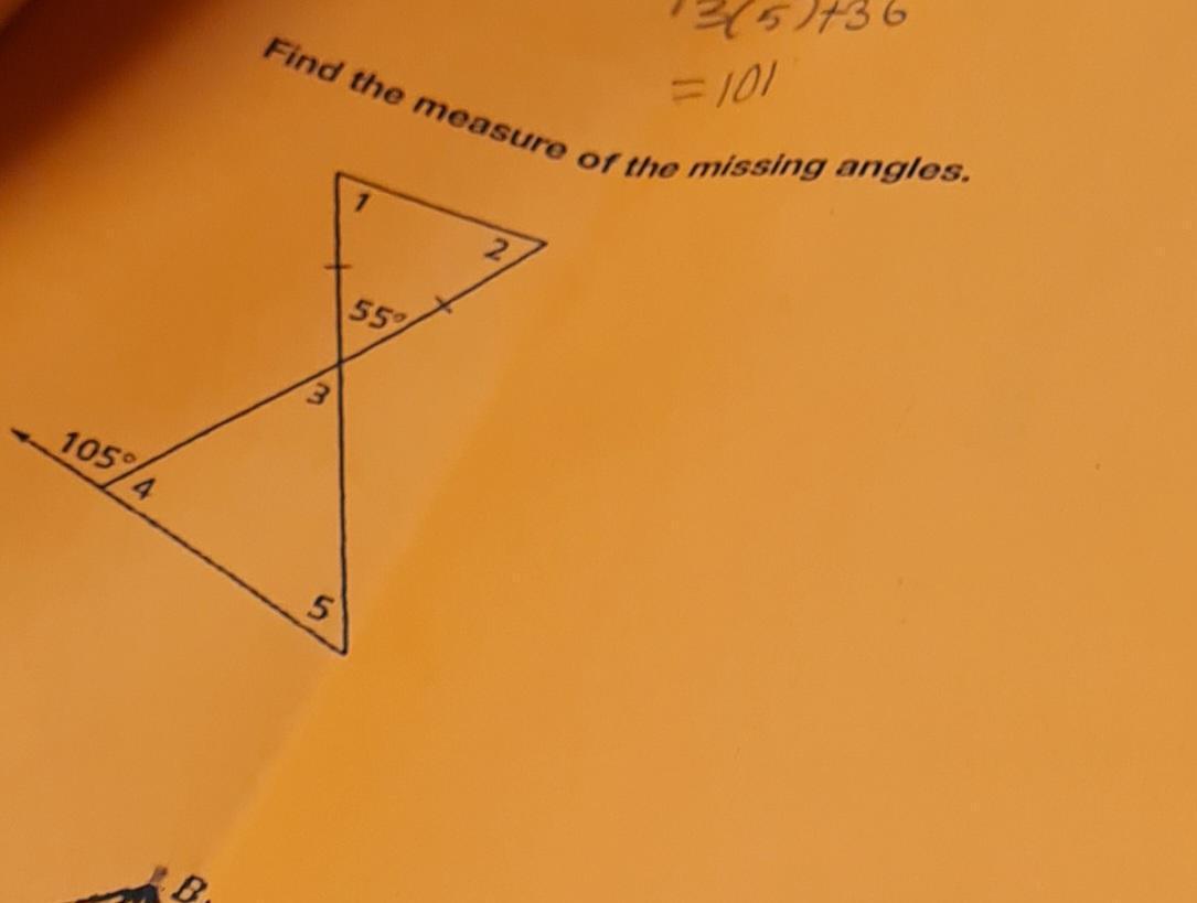 Find The Measure Of The Missing Angles?