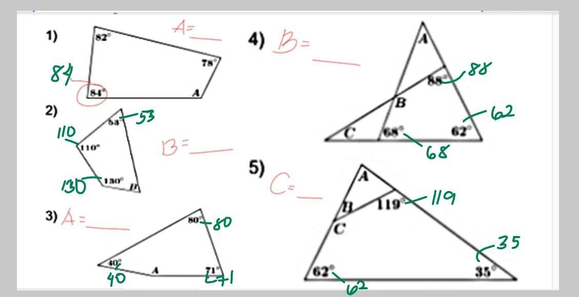 Find The Angles Marked In Letters.