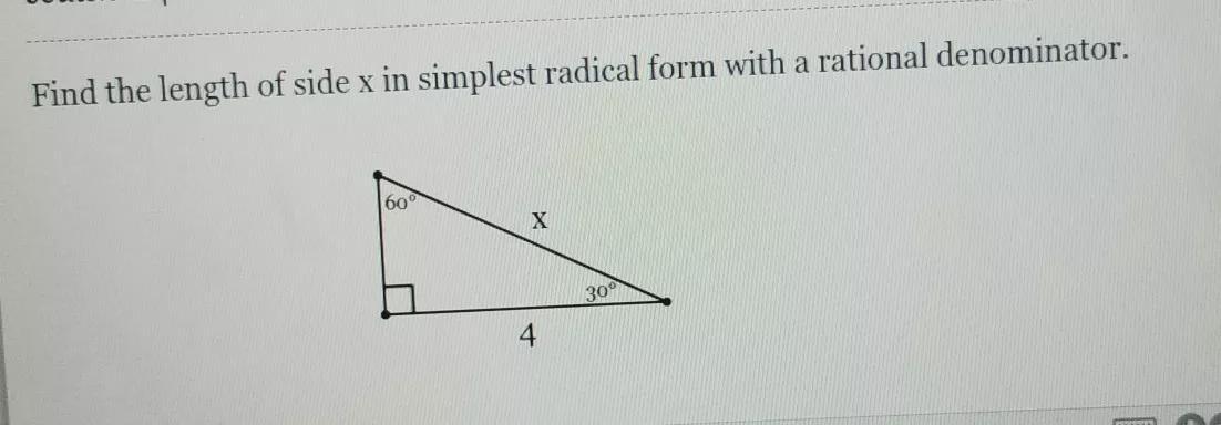 I'm Confused About How To Solve This Using The Special Right Triangles Method
