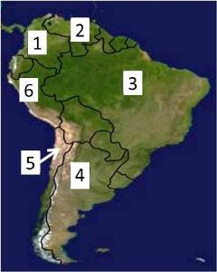 Analyze The Map Below And Answer The Question That Follows.A Political Map Of South America. Countries