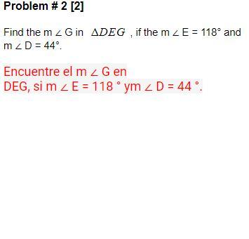 Find The M G In DEG , If The M E = 118 And M D = 44. I Need This Fast Guys.