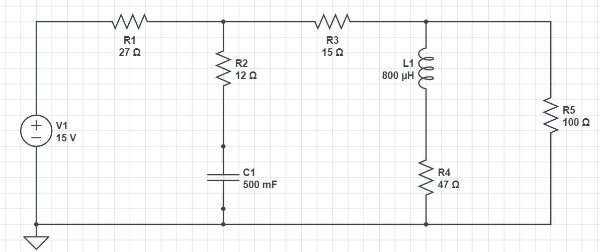 Calculate The Capacitor Voltage And Inductor Current In The Following Circuit?