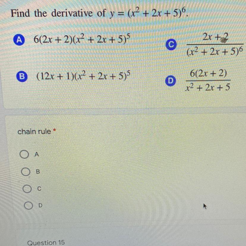 Please Help With This Using The Chain Rule 