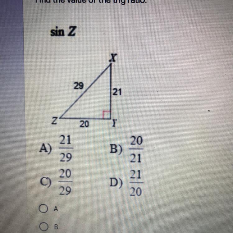 Please Help!!find The Value Of The Trig Ratio. 