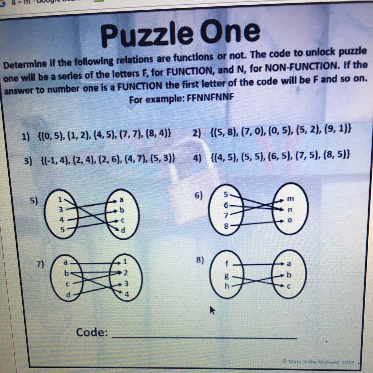 Whats The Code For This Puzzle? 