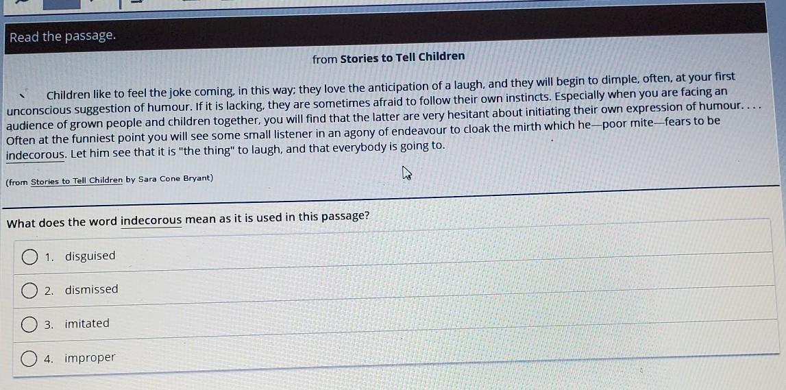 Read The Passage And Then Answer The Question Below. 