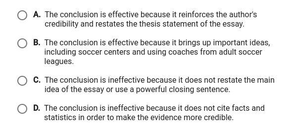 Which Statement Best Explains The Effectiveness Of The Conclusion Paragraph?