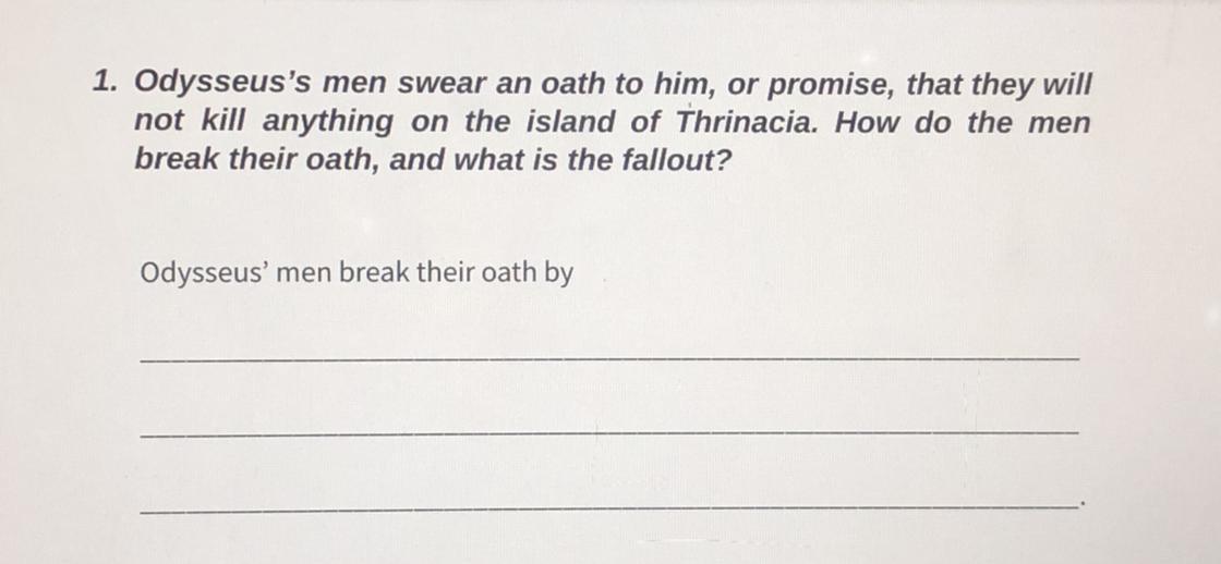 Please Someone Help Me!! This Is The Book About Odysseus