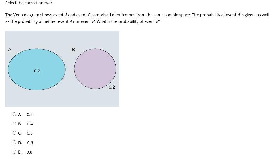 HLPZ!! I DON'T KNOW HOW TO DO THIS!!! The Venn Diagram Shows Event A And Event B Comprised Of Outcomes