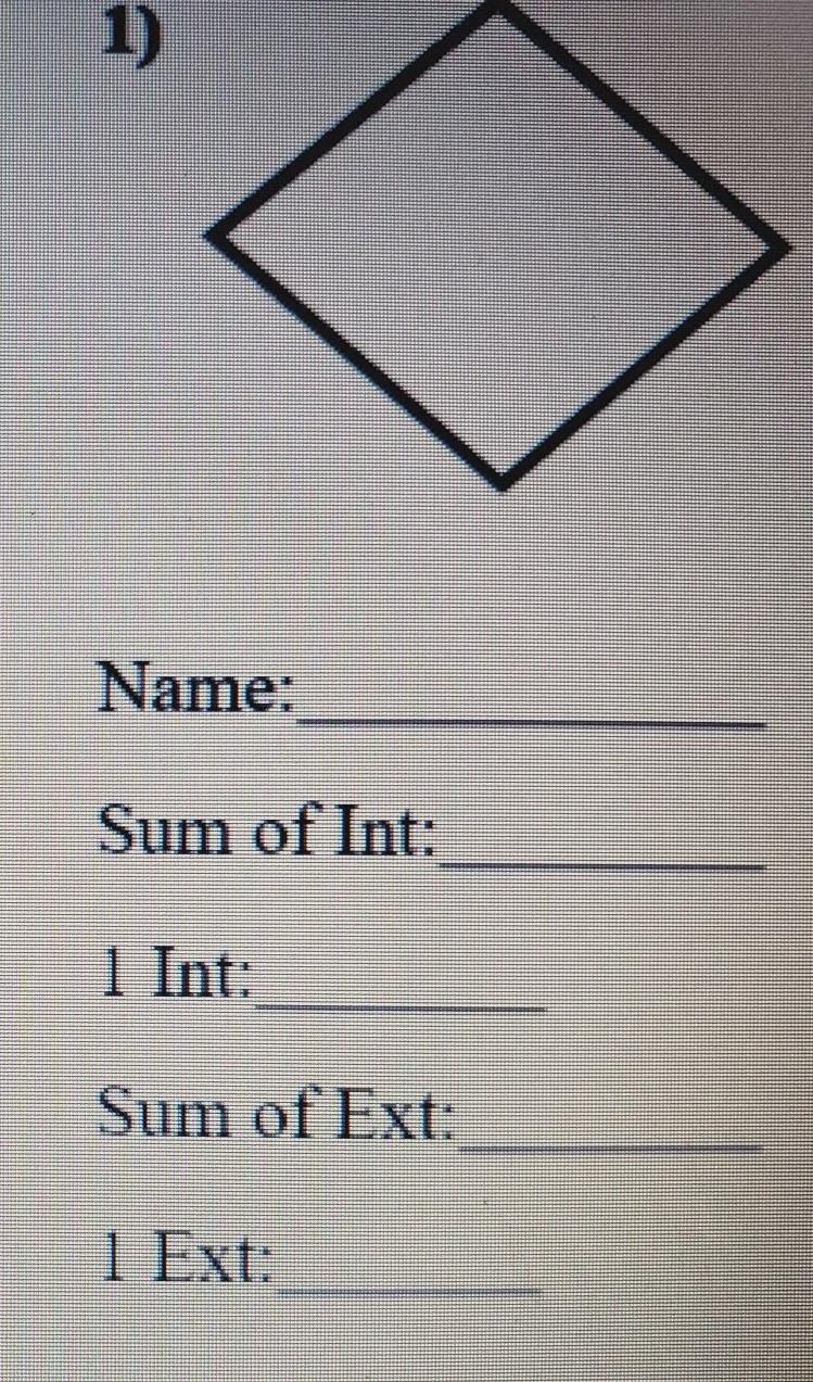 Itss A Regular PolygonName:sum Of Interior:1 Int:Sum Of Exterior:1 Ext: