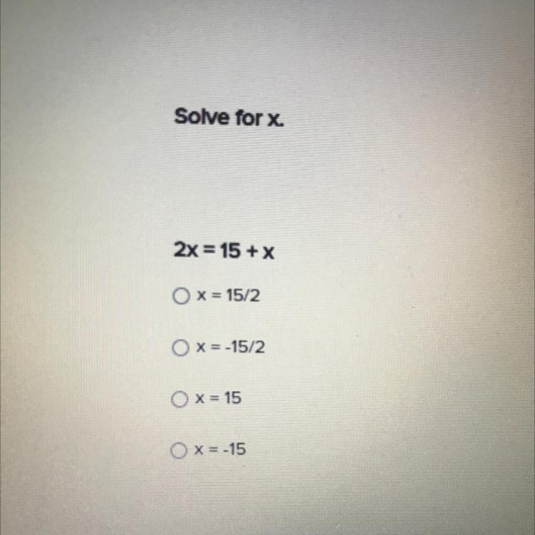 Solve For The X Variable . 