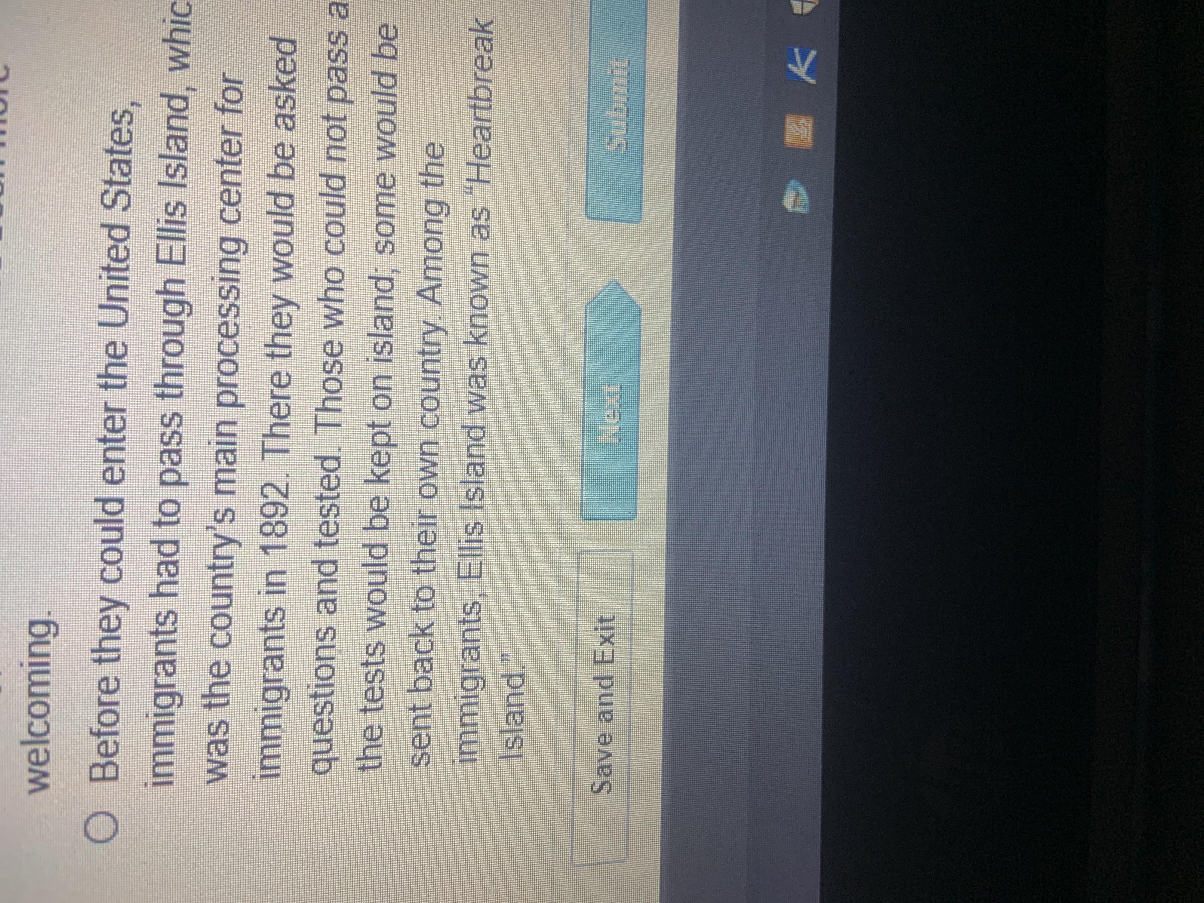 Read The Excerpt From Immigrant Kids, By Russell Freedman. (Image 1)Which Answer Choice Best Paraphrases