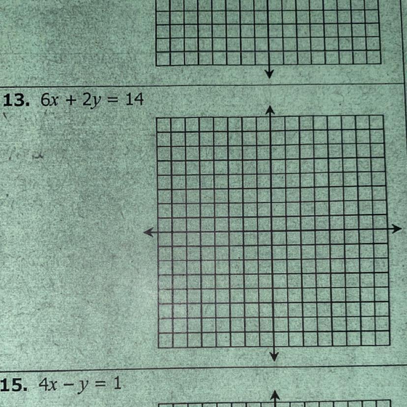 13. 6x + 2y = 14please Help