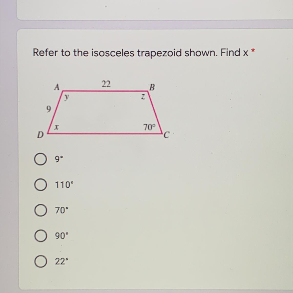 Refer To The Isosceles Trapezoid Shown. Find X