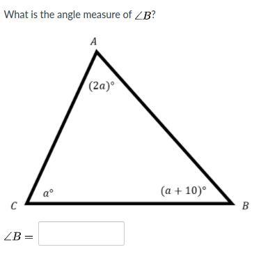 What Is The Angled Measurement Of B