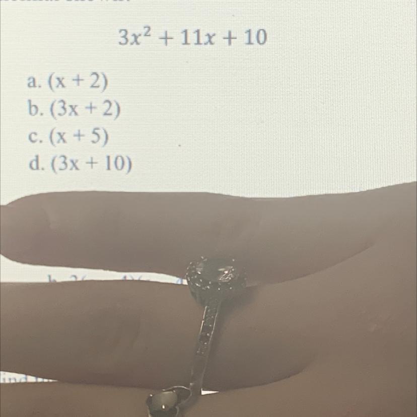 1. Which Of The Below Is A Binomial Factor Of Thepolynomial Shown?