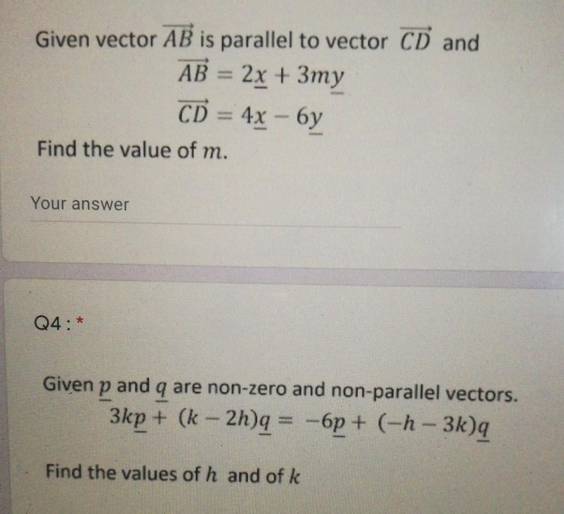 How To Solve This. Please Help Me ASAP. Vector Chapter