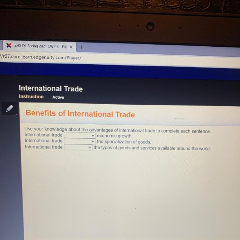 InstructionActiveBenefits Of International TradeUse Your Knowledge About The Advantages Of International