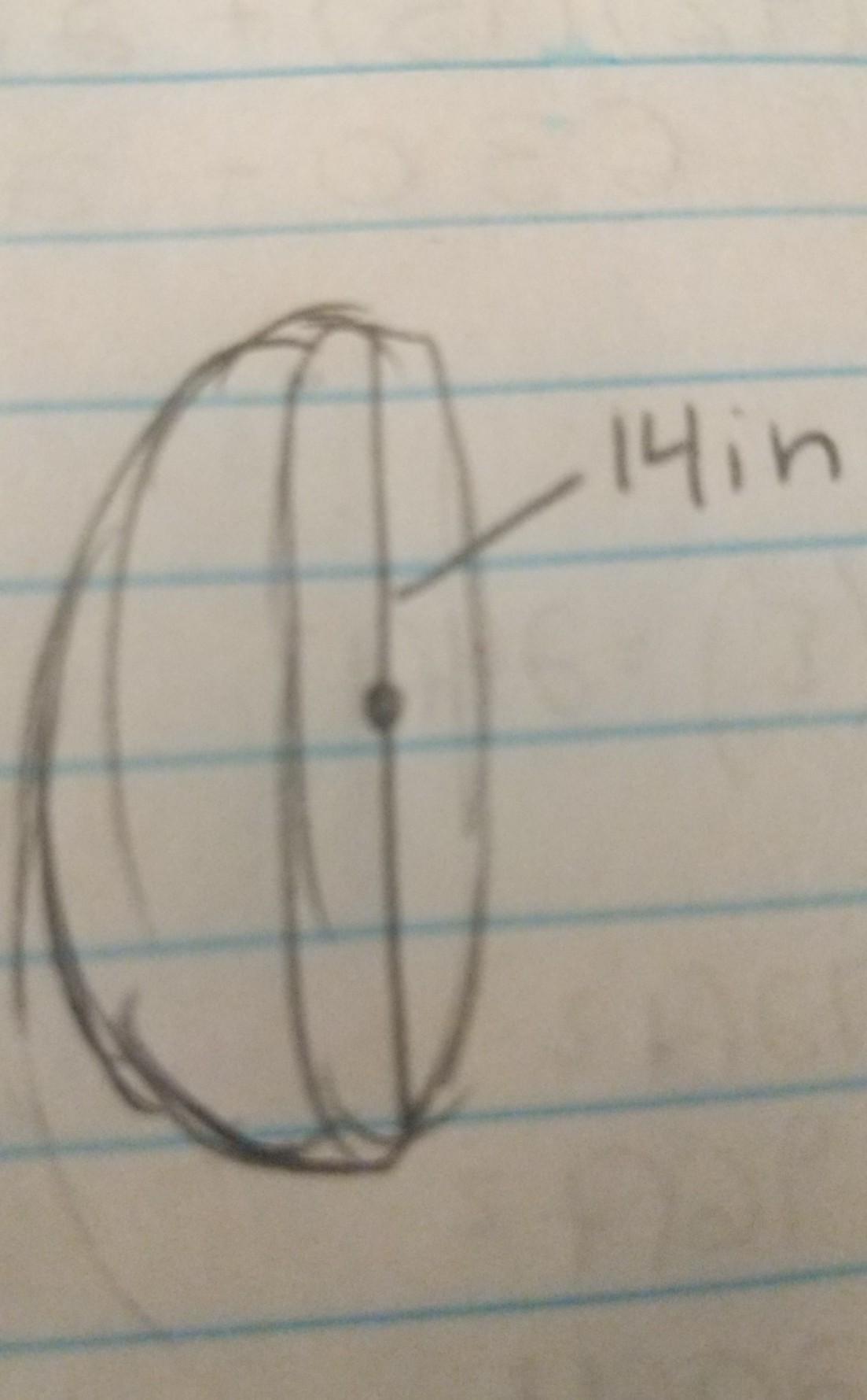 I Need To Find The Surface Area. It's A Cut Sphere With A Diameter Of 14.