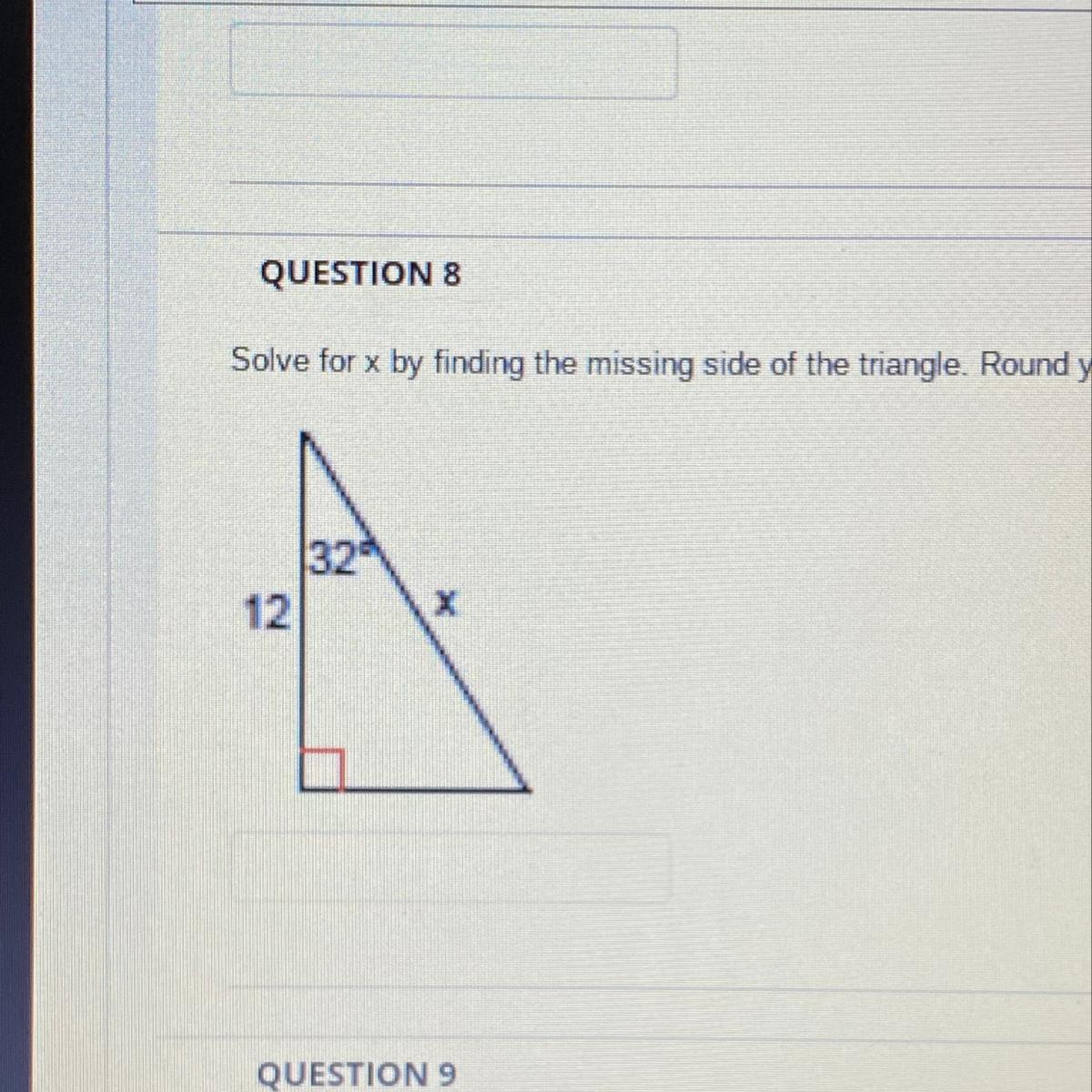 Solve For X By Finding The Missing Side Of The Triangle. Round Your Answer To The Nearest Tenth.