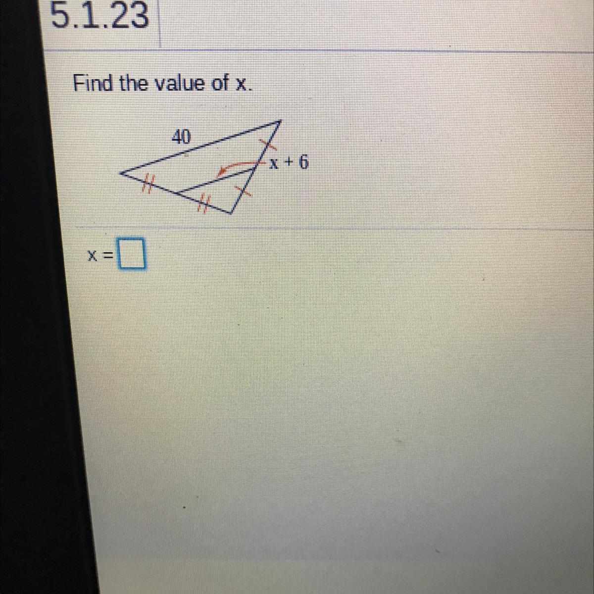 Find The Value Of X.