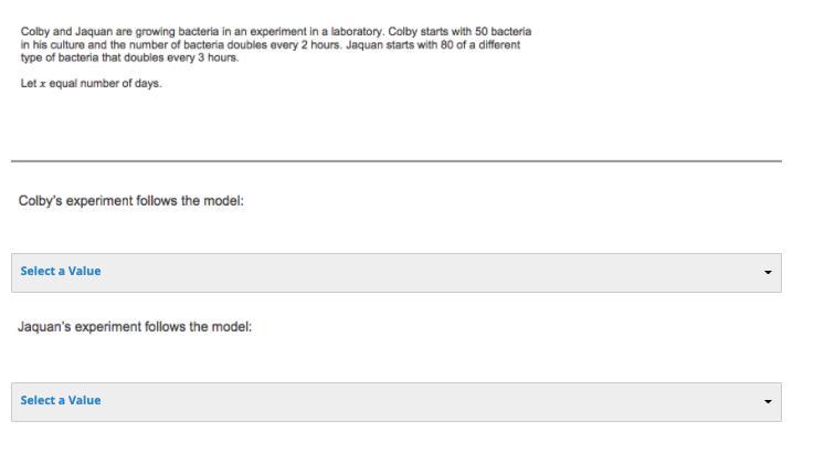 Part A: Colby's Experiment Follows The Model:Part B: Jaquan's Experiment Follows The Model: