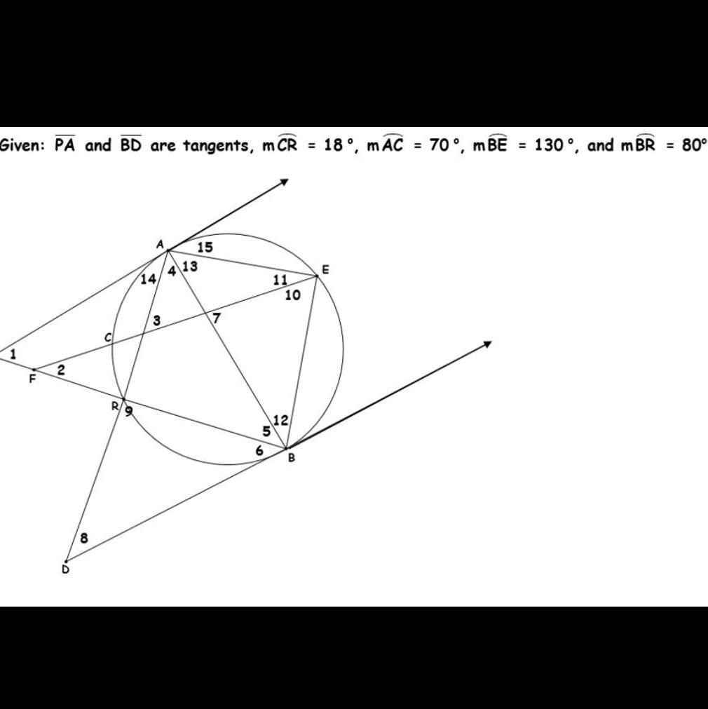 Pleaseeeeeeee Helpppp!!! Find The Missing Angel Measurements Of Angle 1,4,7,10,13 Please Consider How