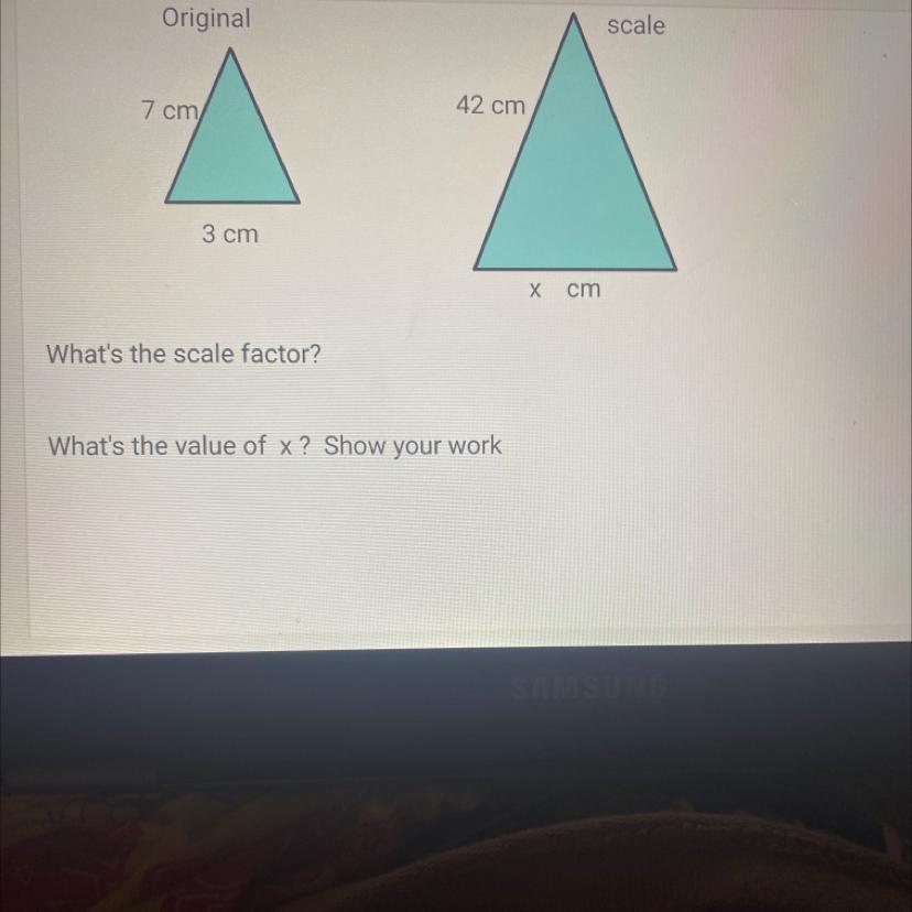 Whats The Scale Factor?Whats The Value Of X? Show Your Work