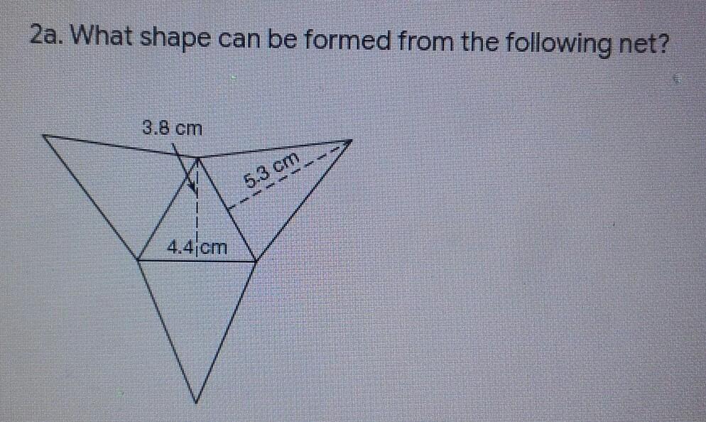 What Shape Can Be Formed From The Following Net?
