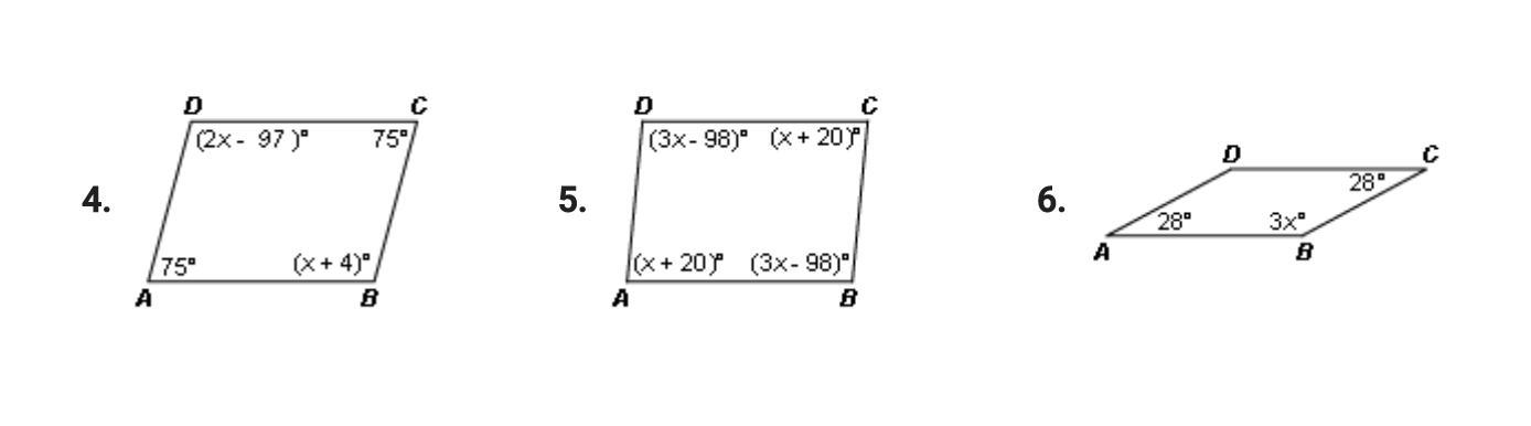 I Really Need Help With Number 6find The Value Of X That Makes Abcd A Parallelogram.