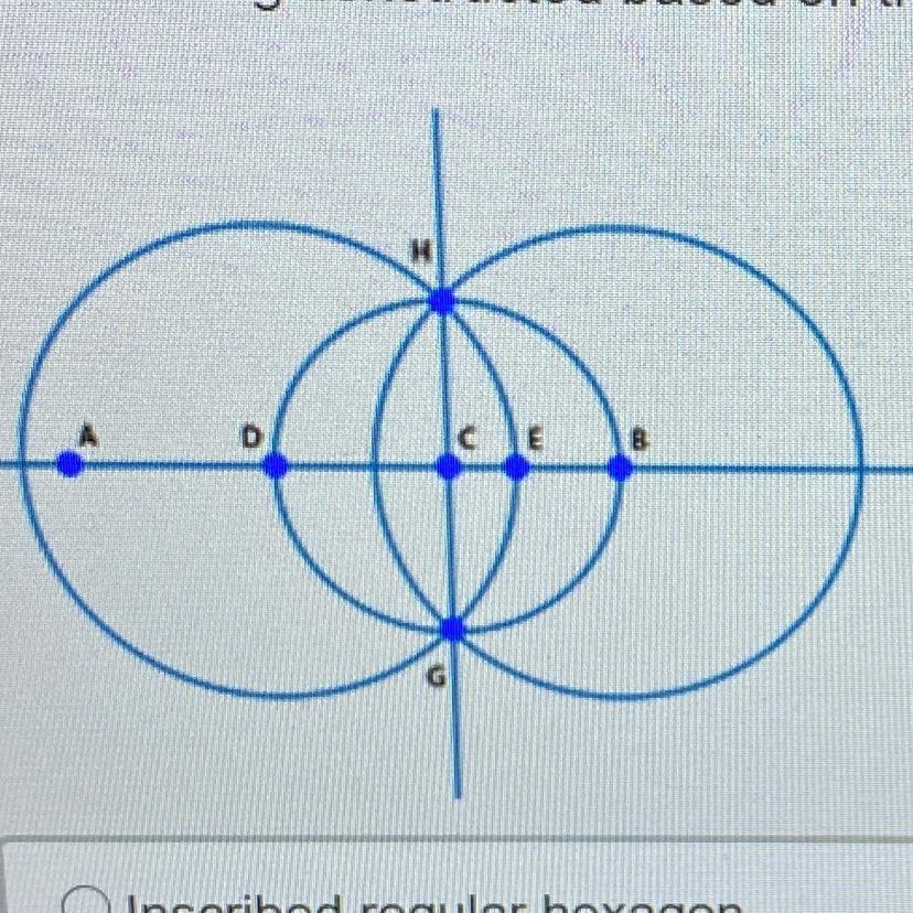 What Is Being Constructed Based On The Markings In The Following Diagram?Inscribed Regular Hexagoninscribed