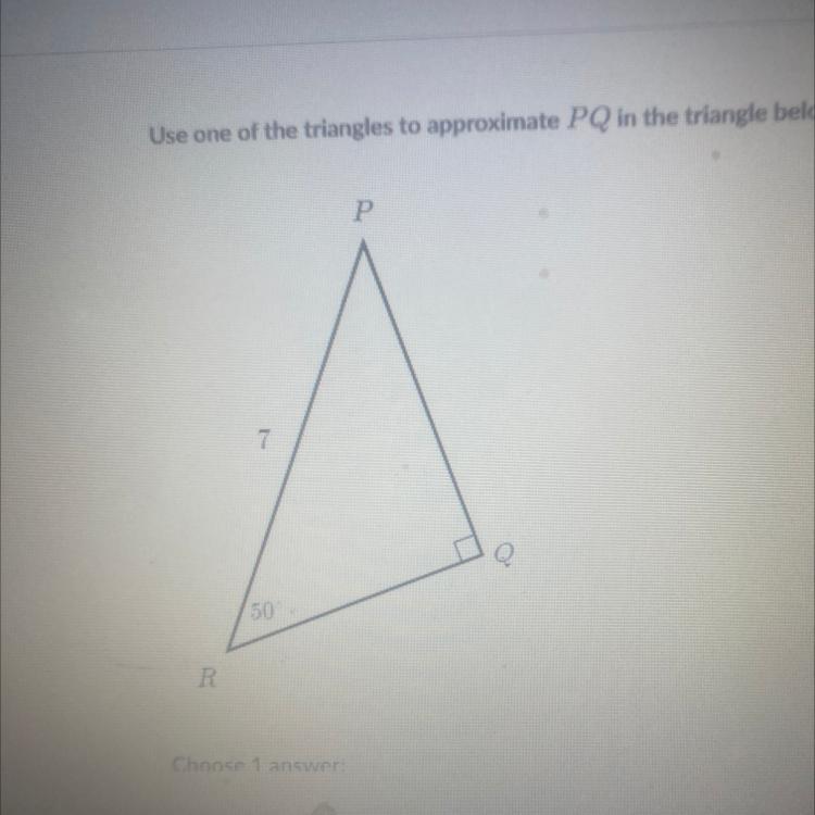 Right Triangles 1,2 And 3 Are Given To Its All Their Angle Measures And Approximate Side Lengths Choose