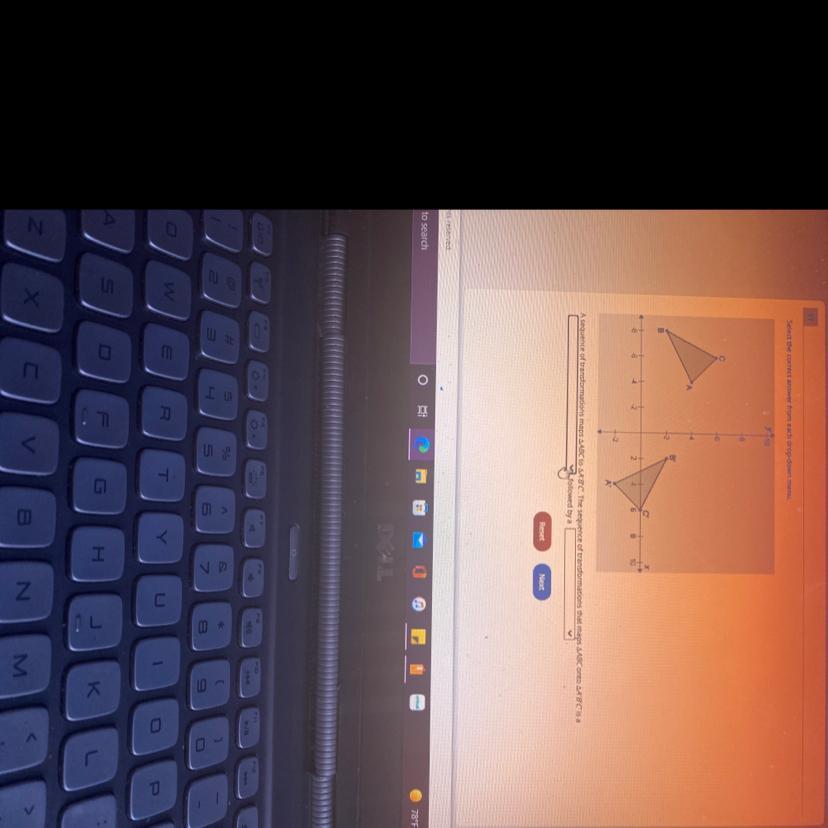 Select The Correct Answer From Each Drop-down Menu.y 10+816+4AETBB1+60-8106A Sequence Of Transformations